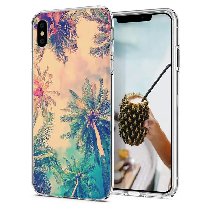 Soft Phone Case For iPhone X XS XR Covers Max TPU Colorful Women Scenery Painted Design Fundas M002 |