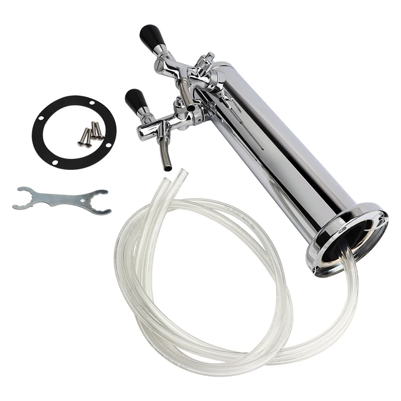 Проект Двойной Пивной Башни с регулировкой пивной кран Homebrew Kegerator хромированный кран