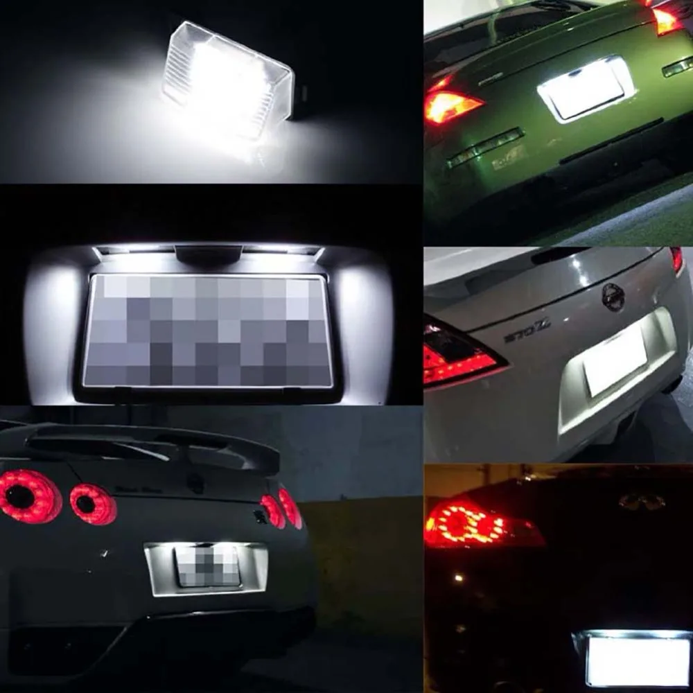 2 шт. Canbus Нет Ошибка светодиодный номерной знак светильник для Infiniti G35 G37 2D Nissan 350Z