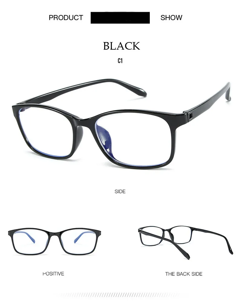 Feishini Computer Glasses Men Rays Radiation Gamin Eyewear Plastic Titanium Frames Unisex Anti Blue Light Glasses Women Optical