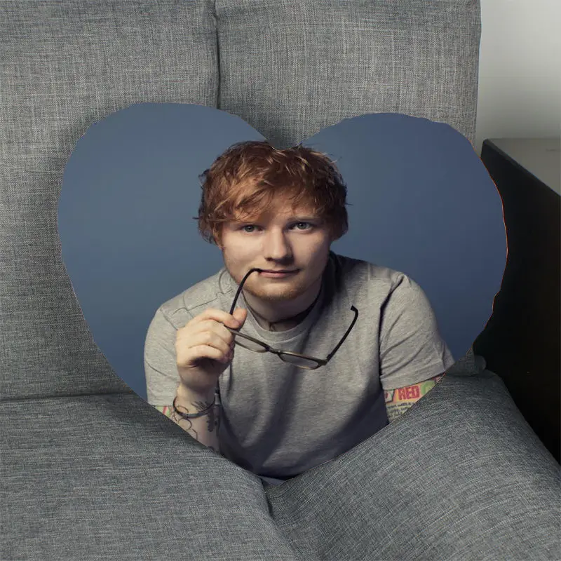 Новое поступление заказной Ed Sheeran Наволочка на молнии Обложка ДЕТЕКТИВНАЯ подушка в форме сердечка крышка спальня свадебное украшение