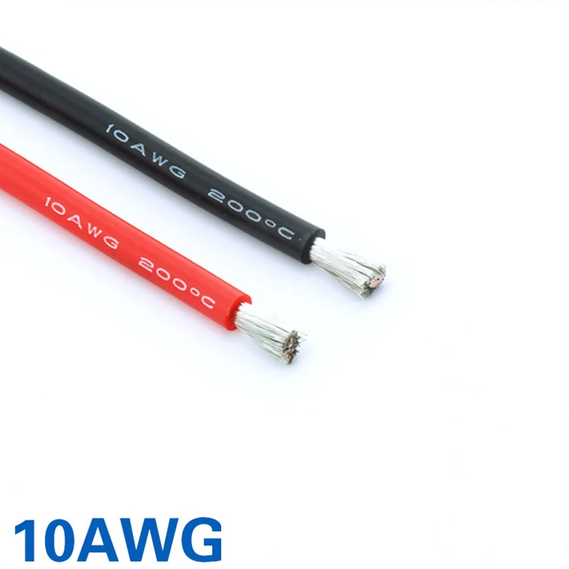 

FATJAY RC 1 метр 10AWG гибкий мягкий силиконовый провод устойчивый к высоким температурам и напряжению кабель ультрагибкая тестовая линия