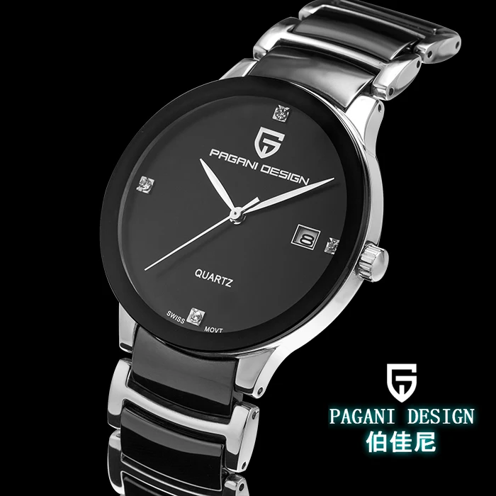 Pagani new slim design simple business men waterproof stainless steel quartz watch free shipping RS-3205M | Наручные часы