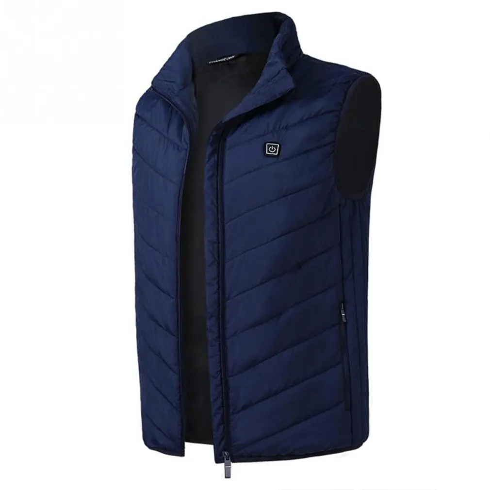 Intelligent Charging Heating Vest Electric Heated USB Thermal Warm Cloth Durable Winter Jackets Blue | Бытовая техника