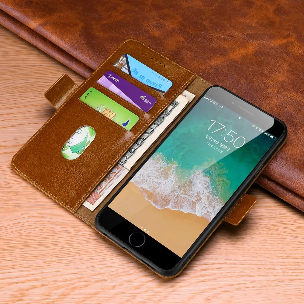 Чехол для iPhone 7/8/7 Plus/8 Plus Модный Роскошный деловой флип кошелек держатель карт