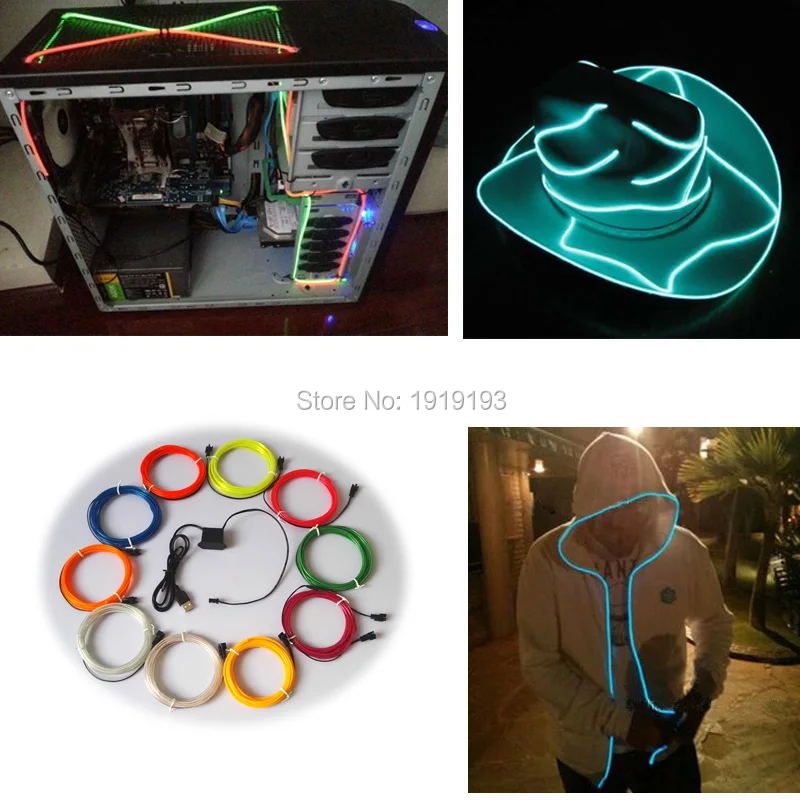 Водонепроницаемая гибкая светодиодная лента 2 3 мм на выбор с питанием от USB для