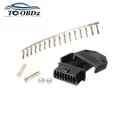 Экспресс быстрый 100 шт.лот OBD2 16-контактный разъем, гнездовой диагностический инструмент, разъем OBD + оболочка + клемма + винт, подходит для нескольких автомобилей