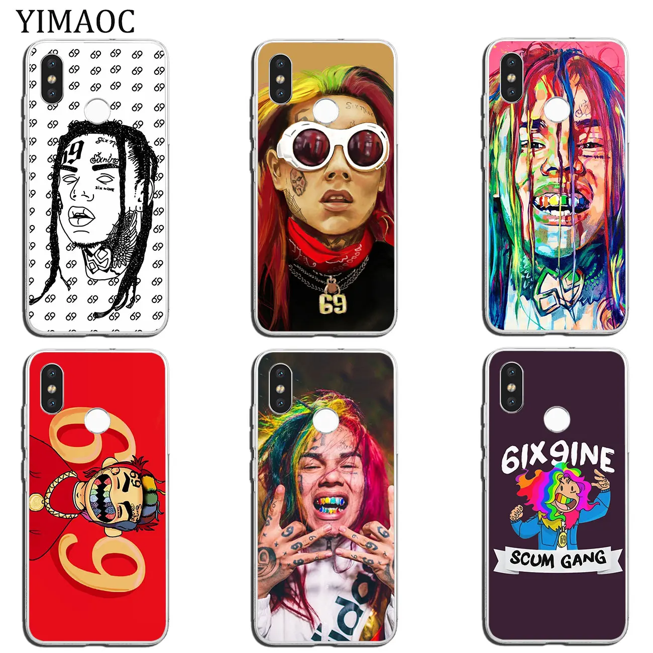 YIMAOC в стиле хип-хоп и рэп Tekashi 69 6ix9ine Тонкий чехол для Xiaomi MI Redmi 8A 7A 6A 5A 4X Note 8 7 6 Pro 5 Plus |