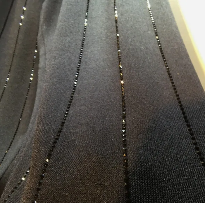 

2019 Spring Women Loose Pants Heavy Vertical Drill Ice Knitted Trousers Female Girls High Waist Knitting Black Harem Pants