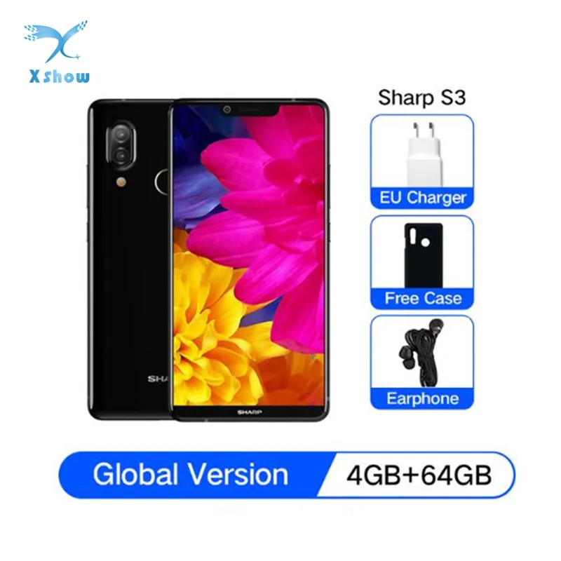 Глобальная версия SHARP AQUOS S3 4GB 64GB Quick Charge 3 0 Смартфон Snapdragon 630 Восьмиядерный 6 'ཌMP
