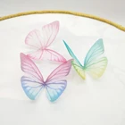 Заколка для волос Sigle ручной работы сделай сам, многослойная Тюлевая бабочка, ожерелье, серьги, имитация марлевой античной бабочки, ювелирные изделия, аксессуары для волос