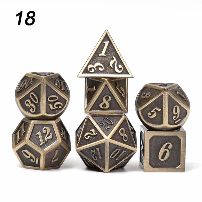 Chengshuo игральные кости DND Металл РГП набор многогранных подземелья и дракон d20 10 8 зеленые настольные игры цинковый сплав зеленый цифровой рисунок кости