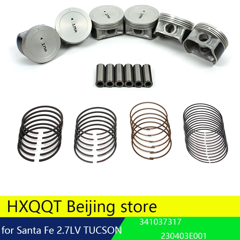 Комплект кольцевых поршней двигателя для Kia 2001-2006 Santa Fe 2341037317 л OEM 230403E001 Hyundai Tucson