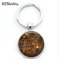 library book case keychain vintage style gift for students teachers librarians keychain old books keychain