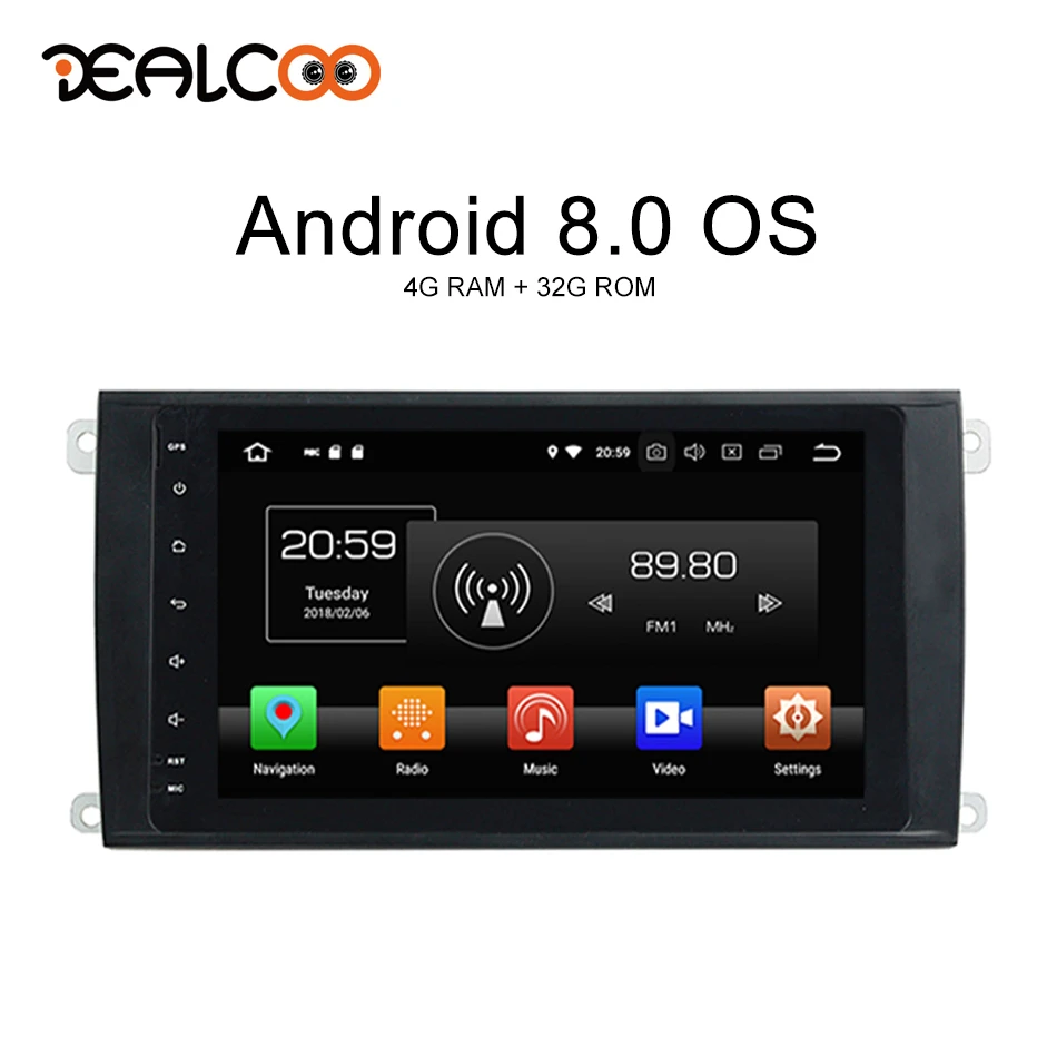 Dealcoo 2 Din автомобильное радио gps Android Авторадио 2din Центральный Мультимедиа для Porsche