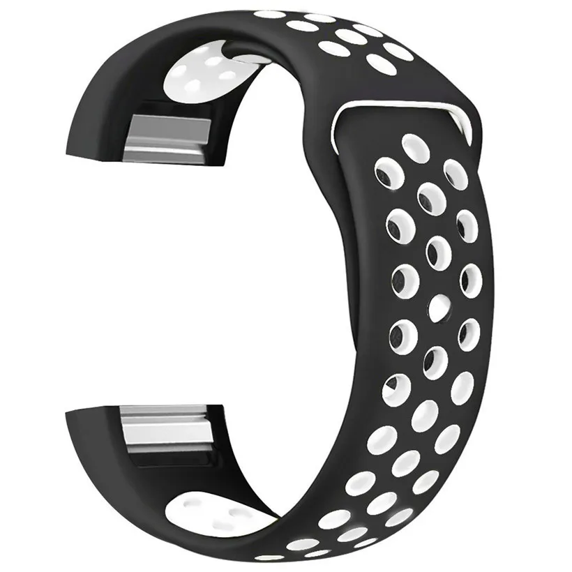 E Дизайн 230 мм спортивный ремешок сменный ремешок для Fitbit Charge 2 дышащий полый сменный ремешок для смарт-часов 81024 - Цвет: E