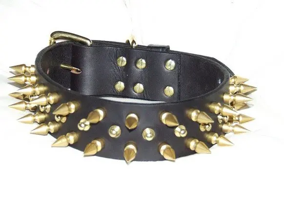 

Extra Wide Spiked Dog Collar