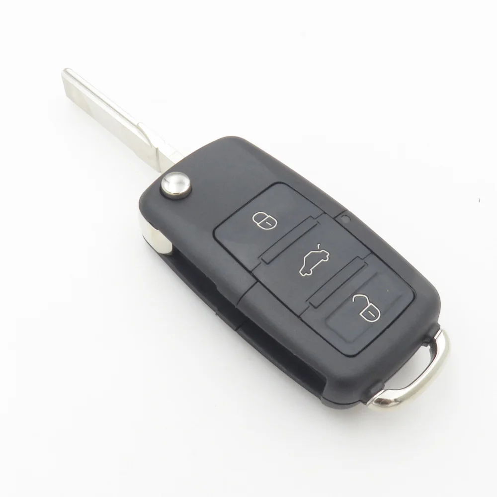 Cocolockey откидная оболочка ключа дистанционного управления подходит для VW Passat Golf Beetle GTI Rabbit 3 кнопки чехол без логотипа
