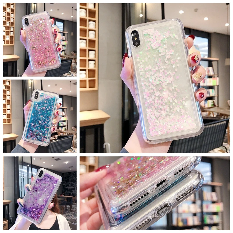 Динамический Блестящий песочный чехол со звездами для xiaomi 8 lite 9 9SE 5X 6X F1 Mix2 2s Max2 3