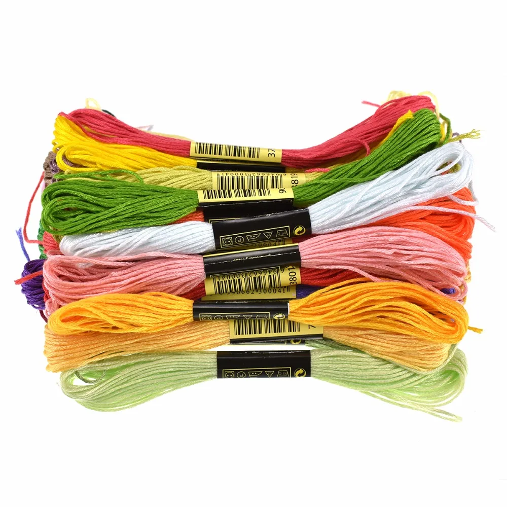 36 шт./лот нитки для вышивки хлопковые вышивания крестиком мотки 6 нитей женщин мам