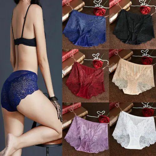Для женщин Sexy цветочные кружевные трусики Боксеры Короткие HighWaist краткое Boyshort