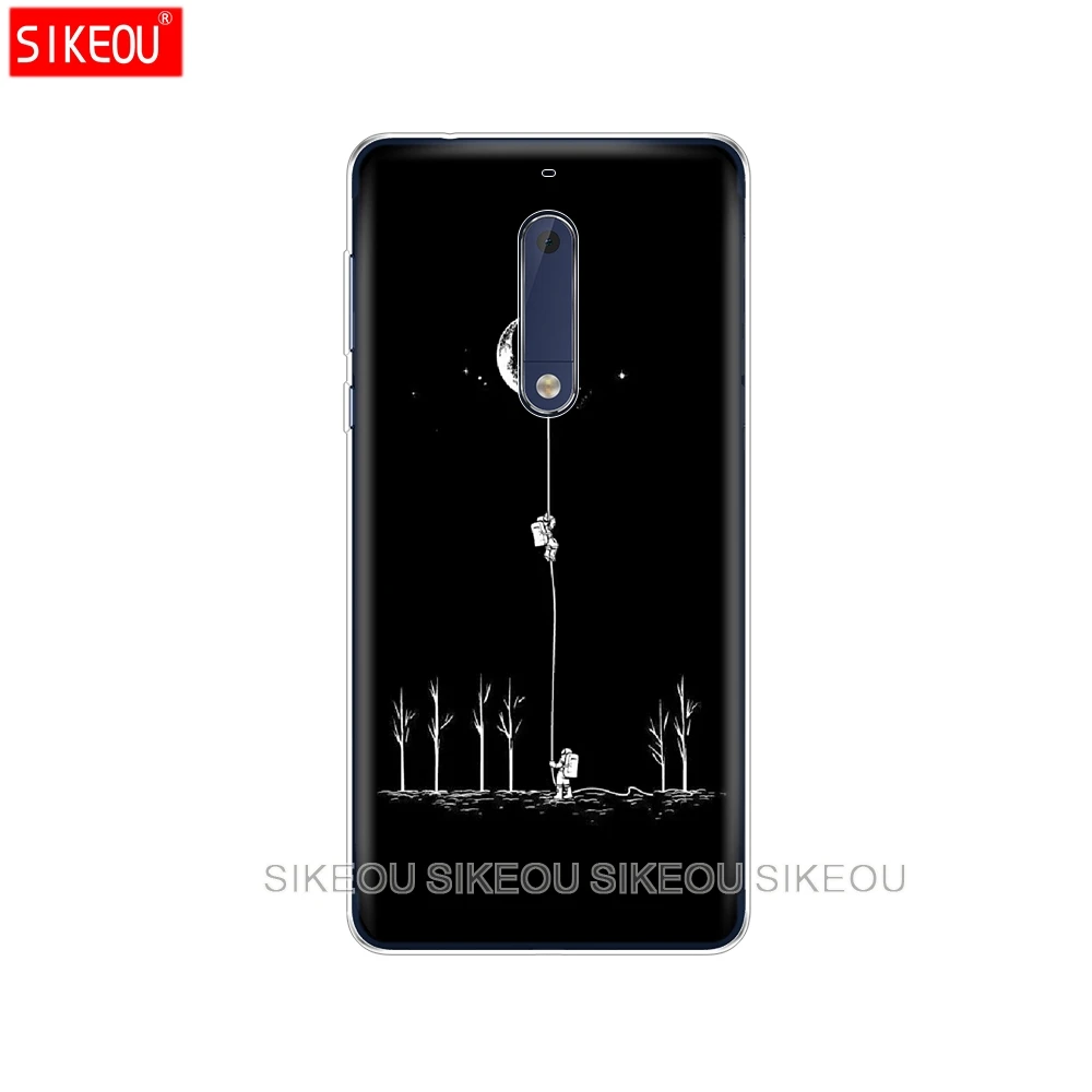 Силиконовый чехол для телефона Nokia 5 3 6 7 PLUS 8 9/Nokia 1 2 2018 космическая Луна милые кошки
