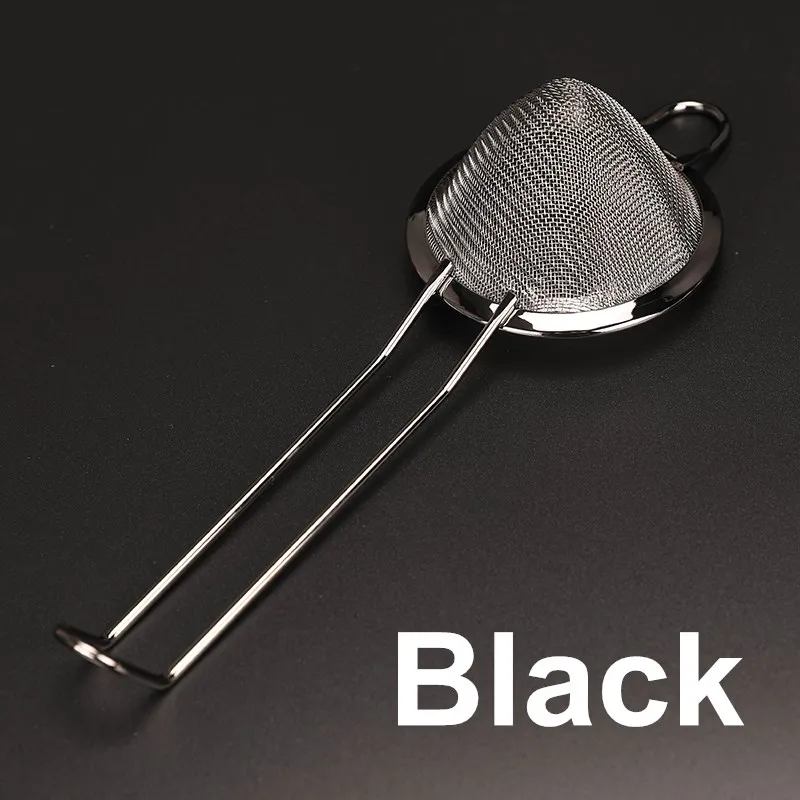 gunmetal black 304 нержавеющая сталь мелкоячеистый ситечко для коктейлей отлично подходит для удаления насадок из сока Julep ситечко барный инструмент - Цвет: gunmetal black