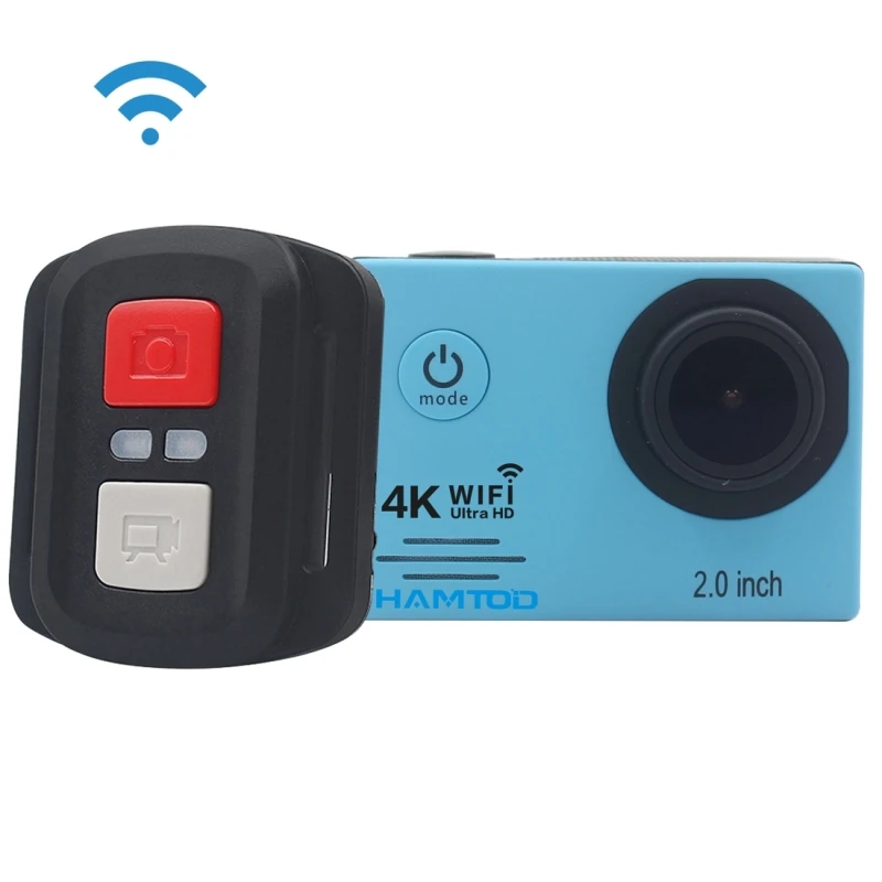 HAMTOD HF60 Pro UHD 4K WiFi 16.0MP Спортивная камера с водонепроницаемым чехлом и пультом