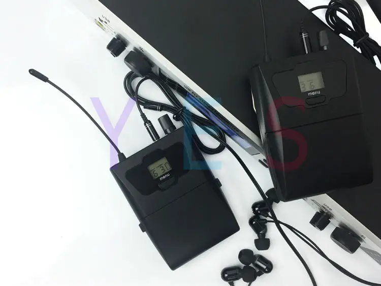 Высокое качество! В ухо монитор система 2 канала бодипак профессиональный