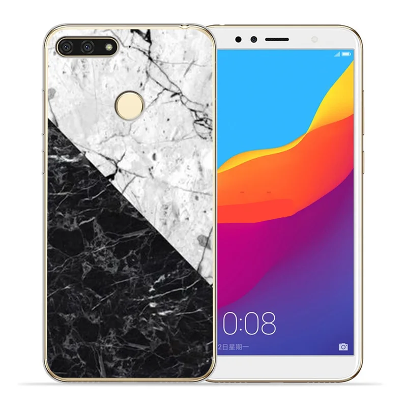Роскошный чехол с мраморными буквами для huawei II Y5 Y6 Prime Nova 2 3 3I 4 Plus чехол для телефона Coque Etui funda capinha shell capa
