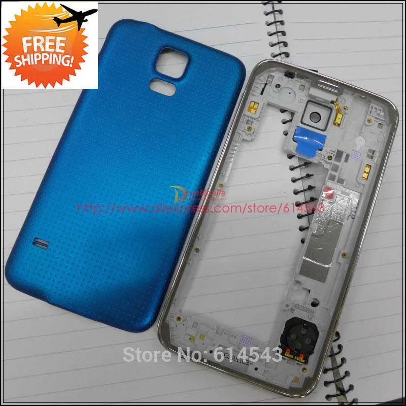 1 шт. задняя крышка батарейного отсека + рамка для корпуса Samsung Galaxy S5 SV G900 I9600 G900F