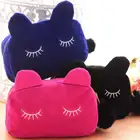 Мультяшный кавайный чехол для карандаша милый Кот плюшевый большой пенал для девочек детский офисный школьный канцелярский товар