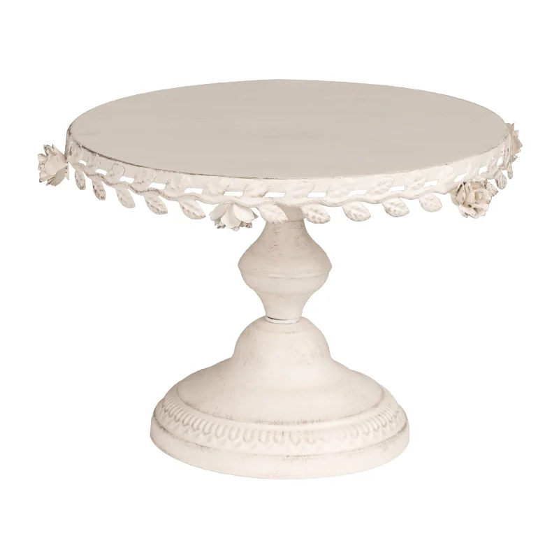 

Old vintage ivory white dessert table decoration birthday wedding cake tray wooden tray