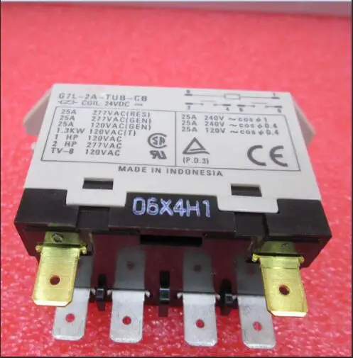 

NEW High power 24V relay G7L-2A-TUB-CB 24VDC G7L-2A-TUB-CB-24VDC G7L-2A-TUB 24V 24VDC DC24V 25A 6PIN