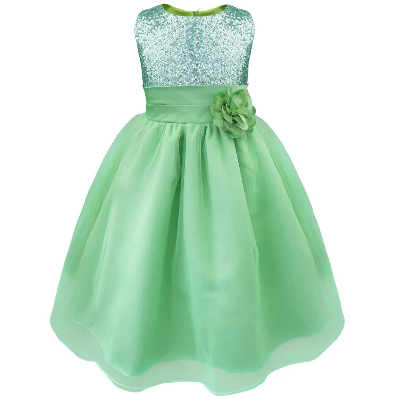 Платье с блестками для девочек TiaoBug элегантное платье принцессы цветами вечернее