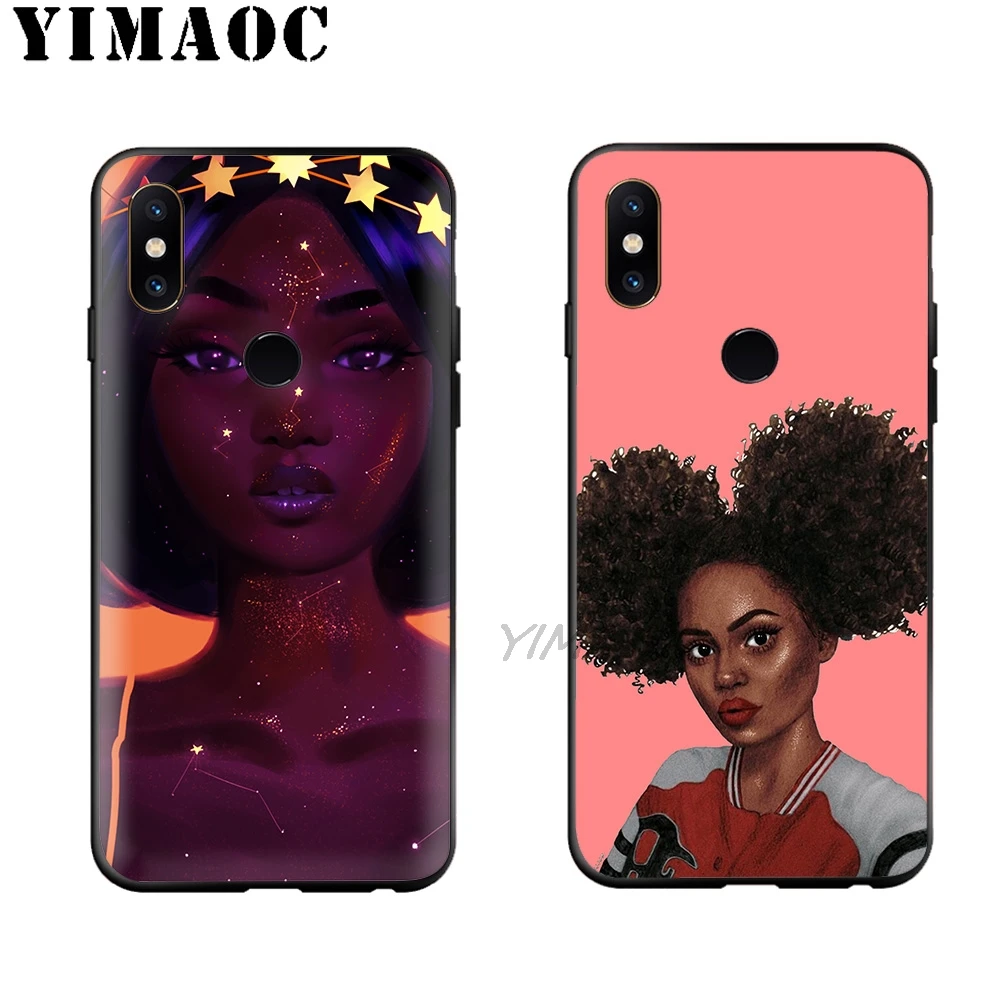 Забавный мягкий чехол YIMAOC для девочек-афро Xiaomi Mi 9 9T 8 SE 6 MAX 3 A1 A2 Lite MIA1 MIA2 A3 CC9E CC9 Pro |