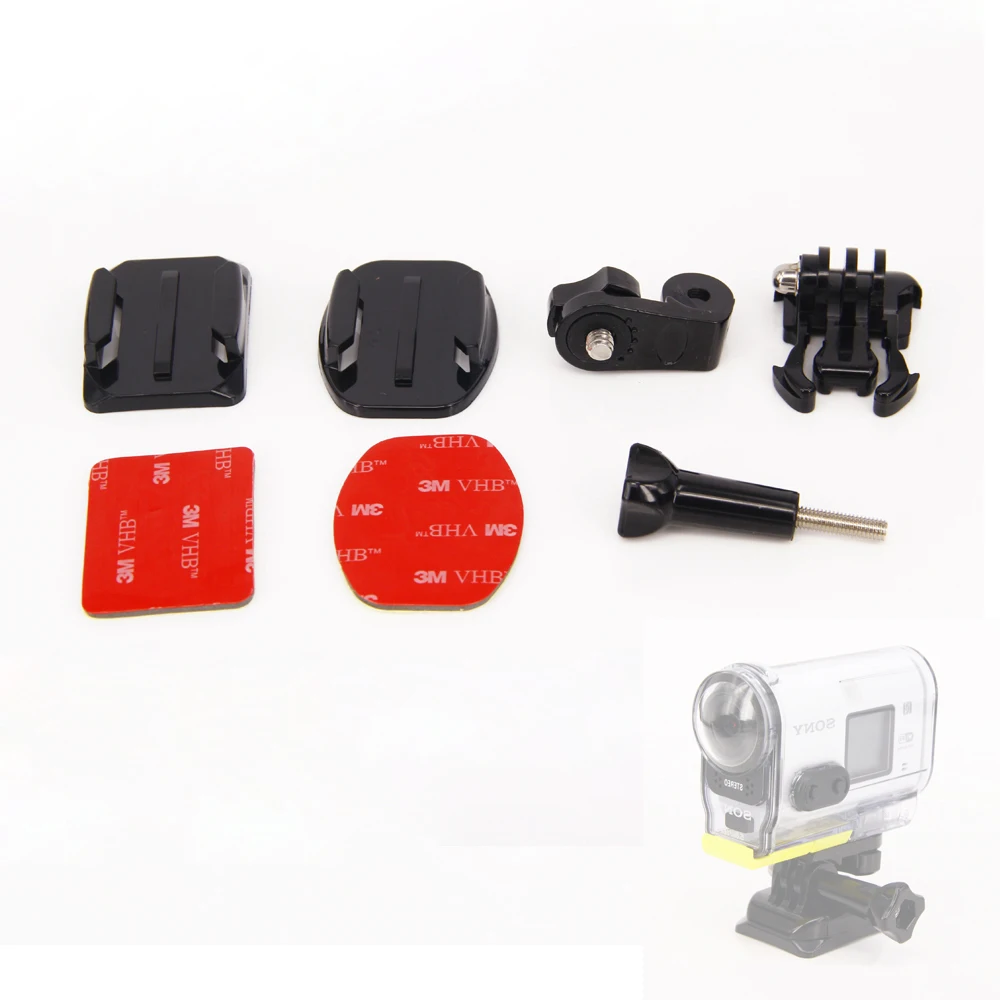 Для экшн-камеры Sony AS15 AS30 AS100V Rollei базовые аксессуары плоский изогнутый клейкий