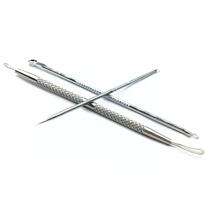3pcs set Средство для удаления угрей Пинцет для удаления угрей и угрей экстрактор угрей и комедонов уход за кожей лица очищающее средство для лица - Цвет: 3pcs set
