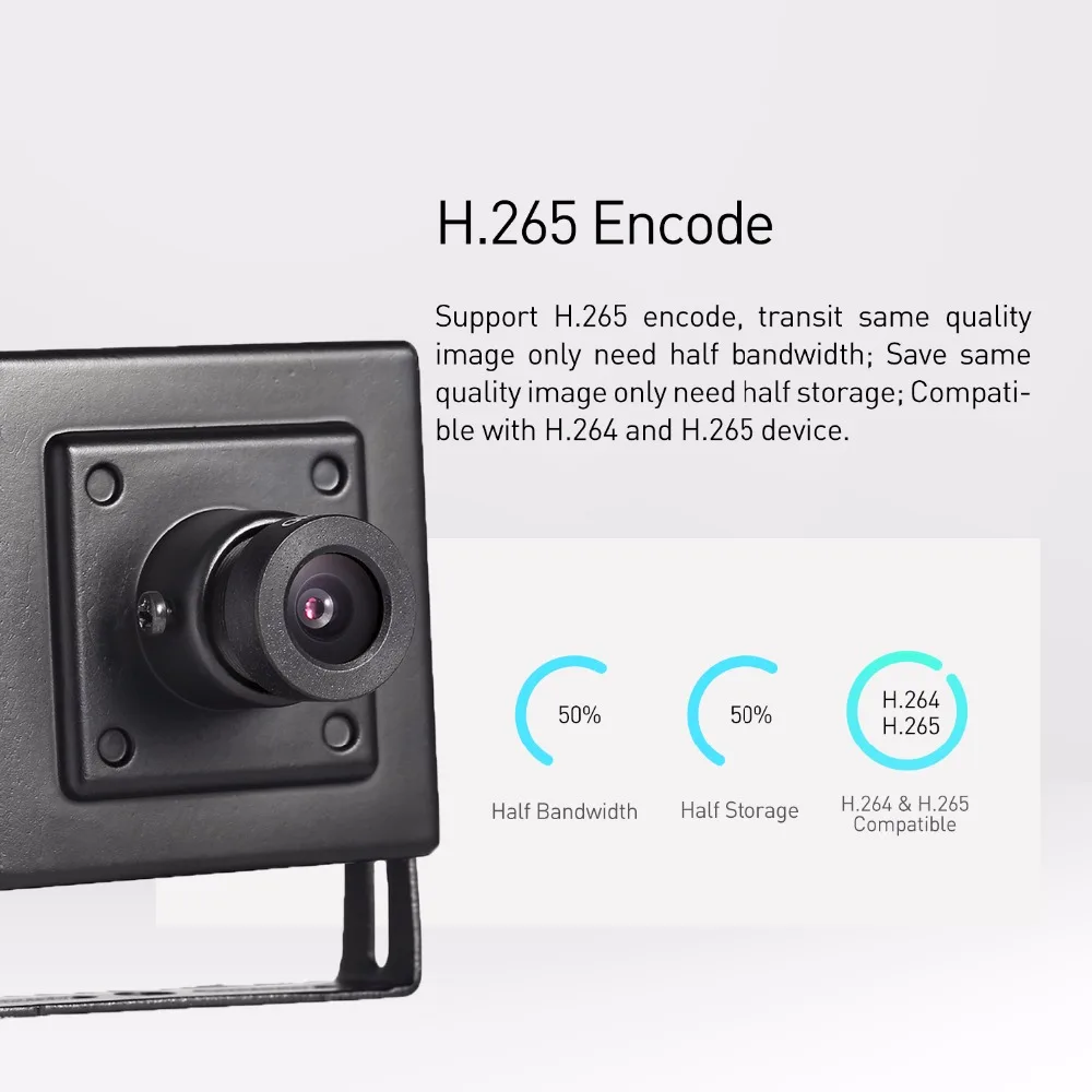 H.265 HD 1080P Мини Тип IP камера внутренняя металлическая безопасность 2.0MP ONVIF P2P CCTV