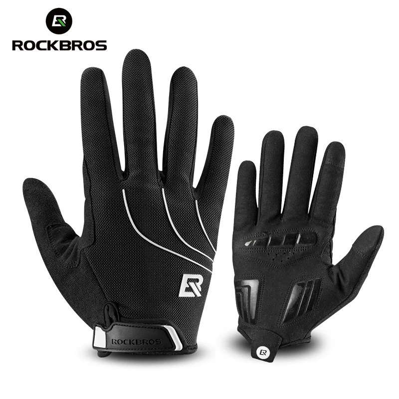 ROCKBROS ветрозащитные велосипедные перчатки для езды на велосипеде с сенсорным экраном, перчатки для езды на горном велосипеде, теплые перчатки для езды на мотоцикле, зимняя Осенняя велосипедная одежда