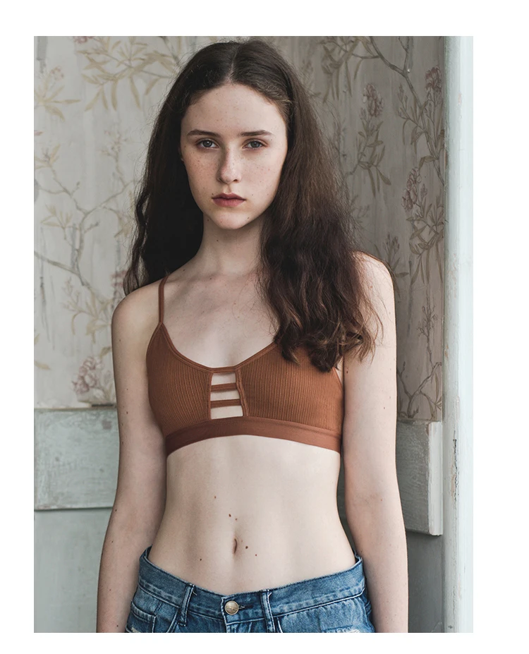 Бесшовный хлопковый бюстгальтер без косточек для женщин тонкие хлопковые