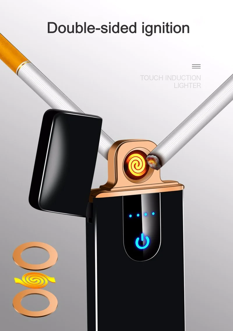Новые USB перезаряжаемые электрические зажигалки электоник прикуриватель