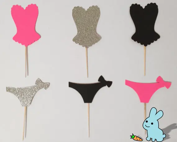 Розовый черный серебристый корсет и трусики кекс топ еда выбор холостяк девичник