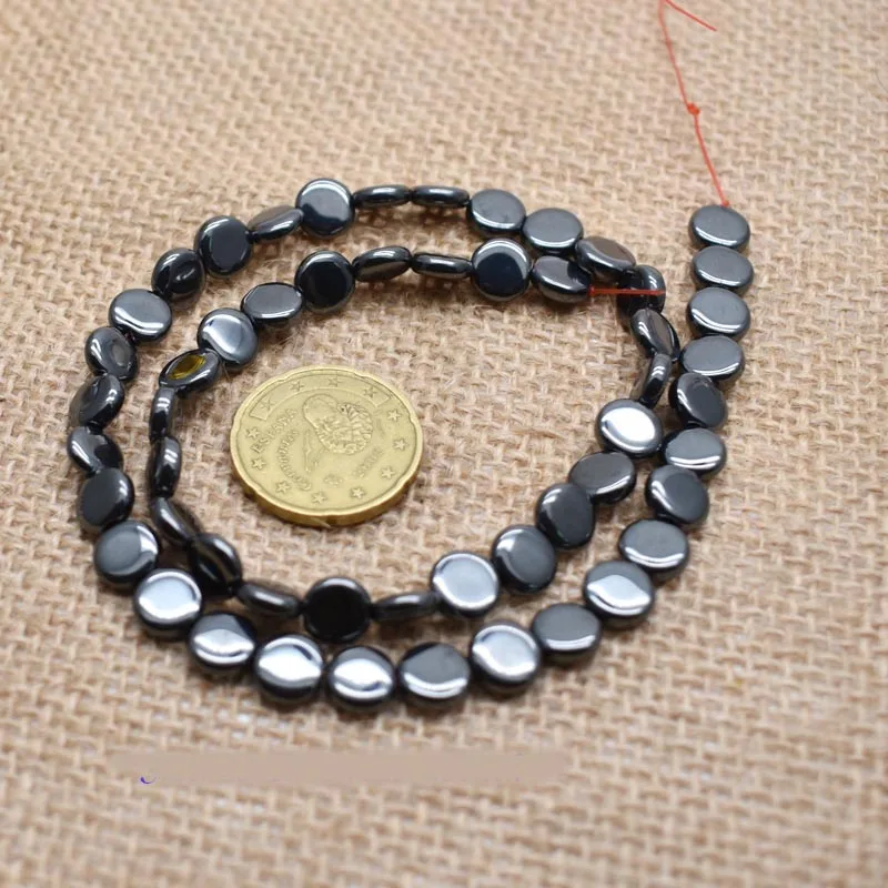 7 Natural Stone Hematite Loose Beads Sparkling 6/8mm Round shape Beads For DIY Jewelry Making Accessories Bracelet Necklace 15" - Цвет: 7