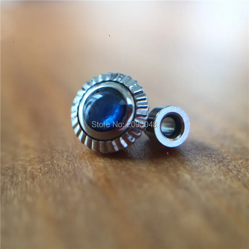 Steel waterproof Sapphire watch crown for raymond weil lady's 35mm watch aftermarket replacement parts