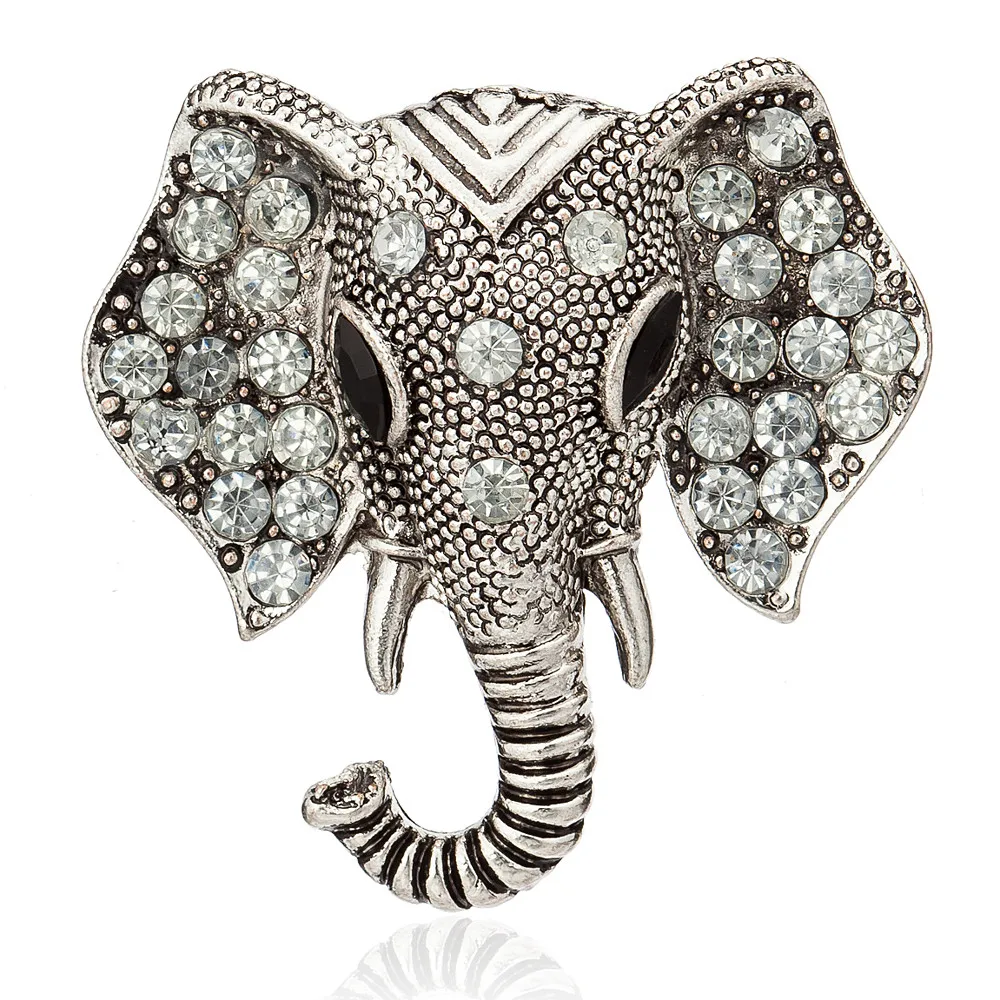 HOCOLE ретро брошь со слоном модная Милая антикварная Золотая с пряжкой в виде слона