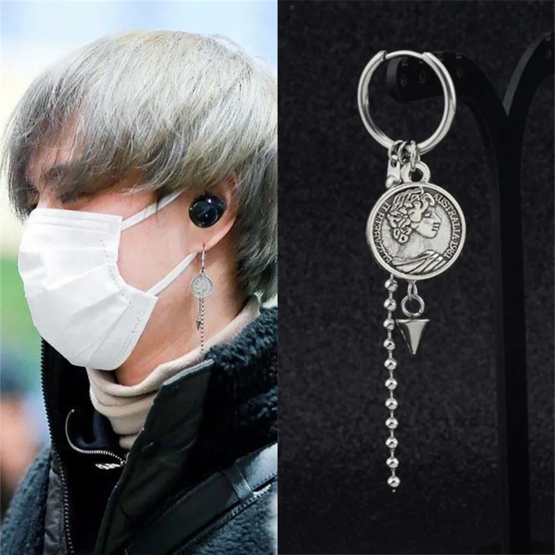 KPOP DNA корейская мода 1 пара Bangtan Boys альбом JIMIN серьги гвоздики в виде крыльев модные