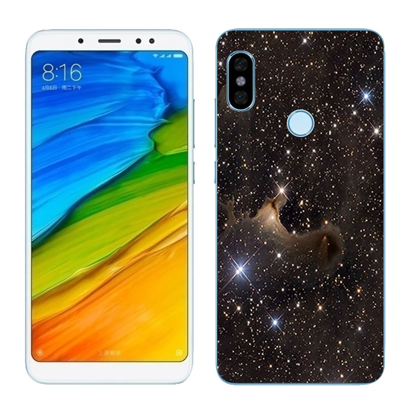 Чехол для Redmi Note 5 Pro 64 ГБ силиконовая задняя крышка с изображением туманности Xiaomi