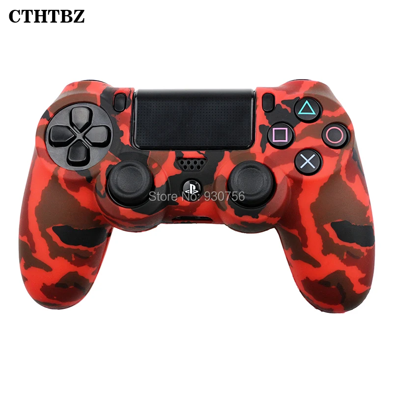 Камуфляжный защитный резиновый силиконовый чехол для PS4 Slim Pro беспроводной