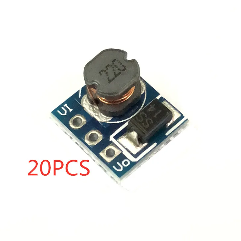 

20pcs 0.9-5V To 5V DC-DC Step-Up Power Module Voltage Boost Converter Board 1.5V 1.8V 2.5V 3V 3.3V 3.7V 4.2V To 5V